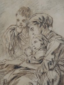 Jonge moeder door François Boucher